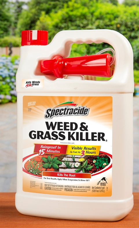 Spectracide HG-96017 Weed and Grass Killer, Liquid, Amber, 1 gal Can, Mild Aromatic