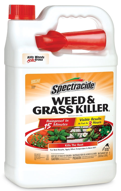 Spectracide HG-96017 Weed and Grass Killer, Liquid, Amber, 1 gal Can, Mild Aromatic