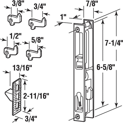 Prime-Line C 1043 Handleset, Aluminum, Painted