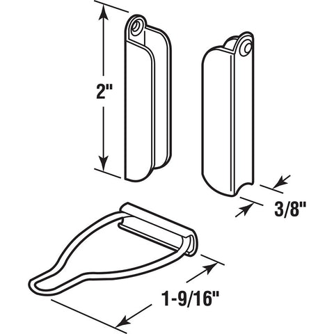 Prime-Line PL 8101 Top Hanger and Bottom Latch, Aluminum, Mill, For: 7/16 in Screen Frames