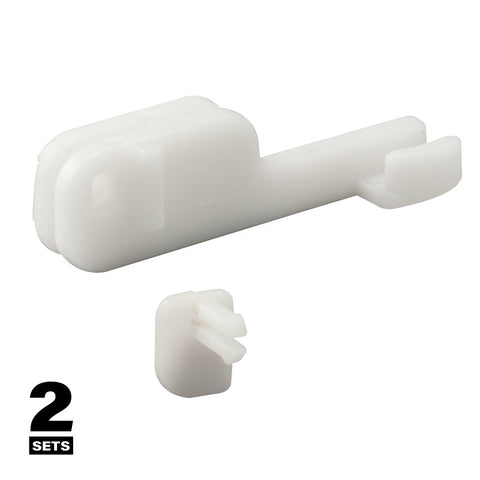 Prime-Line M 6090 Bottom Guide, Sliding, Plastic, White, For: Kinkead and Sterling Shower Doors