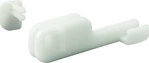 Prime-Line M 6090 Shower Door Bottom Guide and Retainer, Sliding, Plastic, White