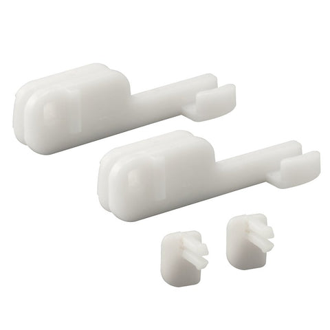 Prime-Line M 6090 Bottom Guide, Sliding, Plastic, White, For: Kinkead and Sterling Shower Doors