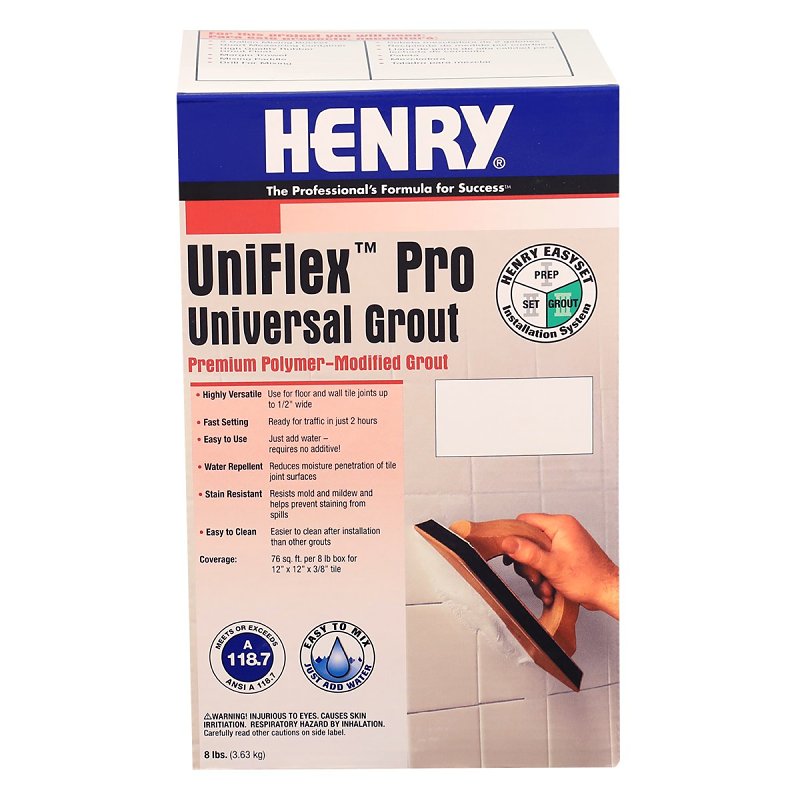 Henry Uniflex Pro Series 40849 Grout, Stormy Mist, 8 lb – Shell Lumber ...