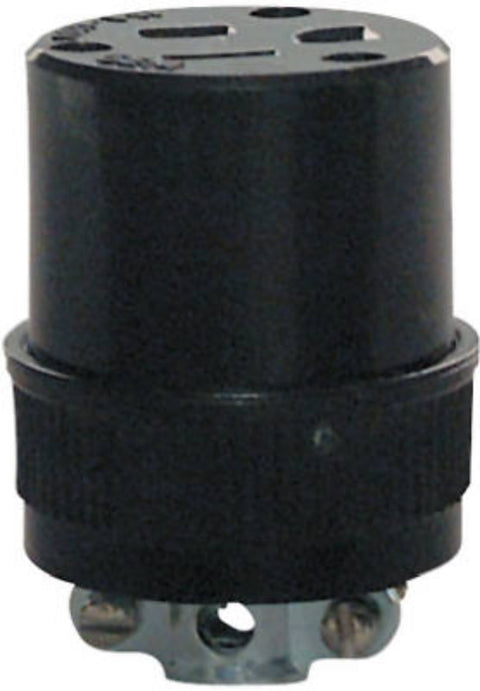 Legrand 114GMCCC16 Electrical Connector, 15 A, 125 V, Male, NEMA: NEMA 5-15R, Black