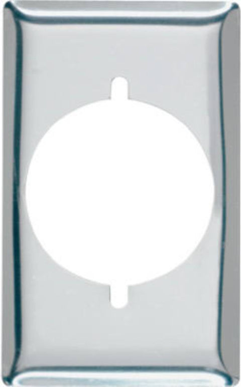 Legrand S384CCC10 Single Receptacle Wallplate, 7.8 in L, Standard, 1-Gang, Metal, Silver, Chrome, Wall