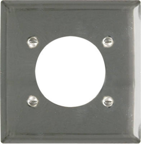 Legrand S3862CCC10 Single Receptacle Wallplate, Duplex, 7.8 in L, Standard, 1-Gang, Metal, Silver, Chrome