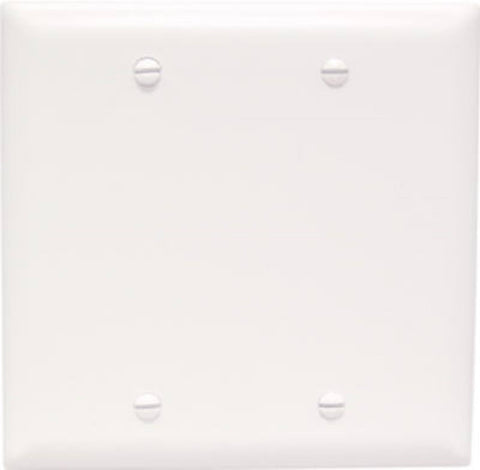 Legrand TradeMaster TP23WCC12 Blank Wallplate, 4-11/16 in L, 4-3/4 in W, 0.07 in Thick, 2 -Gang, Nylon