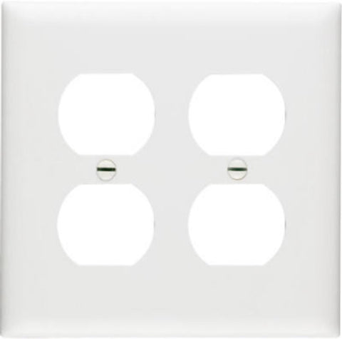 Legrand TradeMaster TP82WCC30 Wallplate, 4-11/16 in L, 4-3/4 in W, Standard, 2 -Gang, Nylon, White, Matte
