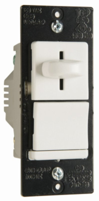 Legrand LS TradeMaster LSCL453PWCCV4 Dimmer, 120 V, 450 W, CFL, Incandescent, LED Lamp, 3-Way, White