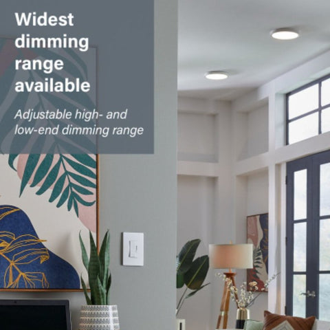 Legrand radiant Series RHL153PW Advanced Dimmer, 1.25 A, 120 V, 150 W, CFL, Incandescent, LED Lamp, 3-Way, White