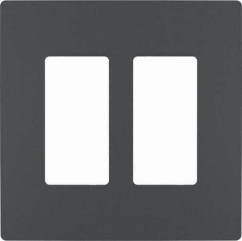 Pass & Seymour radiant Series RWP262GCC6 Wallplate, 4-1/2 in L, 4.96 in W, 2-Gang, Polycarbonate, Graphite, Metallic