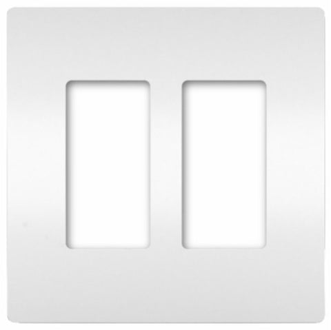 Legrand radiant RWP262WCC6 Wallplate, 4.94 in L, 4.96 in W, 2 -Gang, Polycarbonate, White