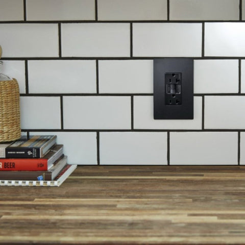 Pass & Seymour radiant Series RWP26GCC6 Wallplate, 4-1/2 in L, 3.15 in W, 1-Gang, Polycarbonate, Graphite, Metallic