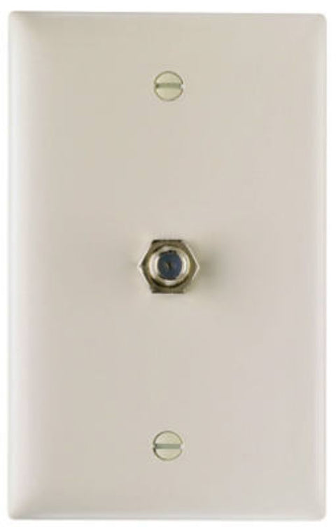 On-Q TPCATVLACC12 Wallplate and Strap, 1 -Gang, Steel, Light Almond, Nickel Plated