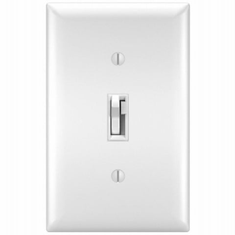 Pass & Seymour TSDCL303PWCCV6 Slide Dimmer Switch, 2.5 A, 120 V, 3-Position, SPDT, Back Wire Terminal, White