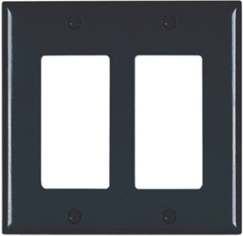 Legrand TradeMaster TP TP262BKCC12 Wallplate, 4.687 in L, 4-3/4 in W ...