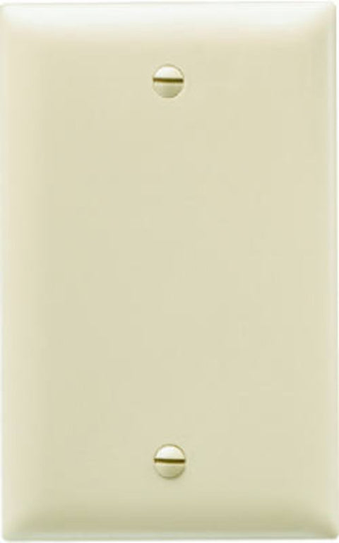 Legrand TP13ICC30 Blank Wallplate, 4.68 in L, 2.93 in W, 0.07 in Thick, 1 -Gang, Nylon, Ivory