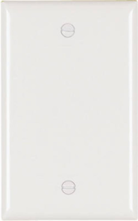 Legrand TP13WCC30 Blank Wallplate, 4.69 in L, 2.94 in W, 0.16 in Thick, 1-Gang, Nylon, White, Box