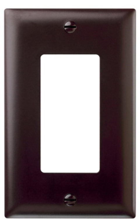 Legrand TP26CC15 Wallplate, 4.687 in L, 2.937 in W, 1 -Gang, Nylon/Thermoplastic, Brown, Matte