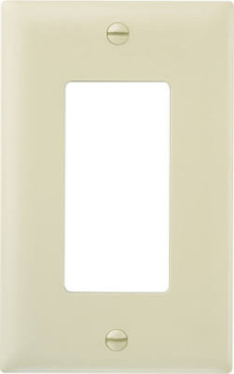 Legrand TradeMaster TP26ICC100 Switch Wallplate, 4-11/16 in L, 2-15/16 in W, 1 -Gang, Nylon, Ivory, Matte