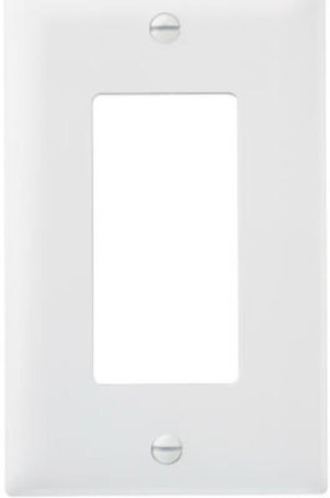 Legrand TradeMaster TP26WCC100 Switch Wallplate, 4-11/16 in L, 2-15/16 in W, 1 -Gang, Nylon, White, Matte