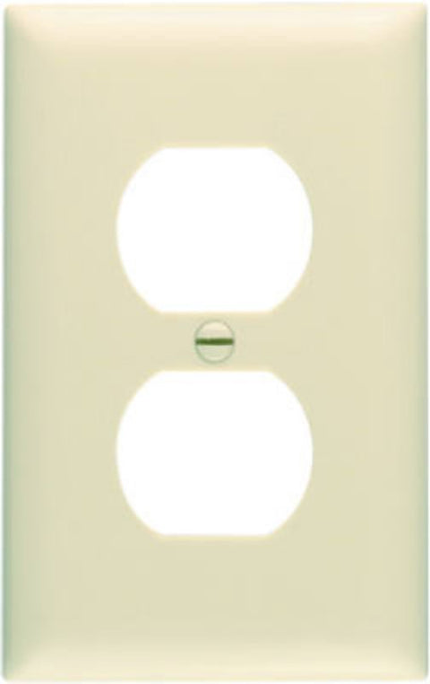 Legrand TP8ICP10 Wallplate, 4.68 in L, 2.93 in W, Midsize, 1 -Gang, Nylon, Ivory