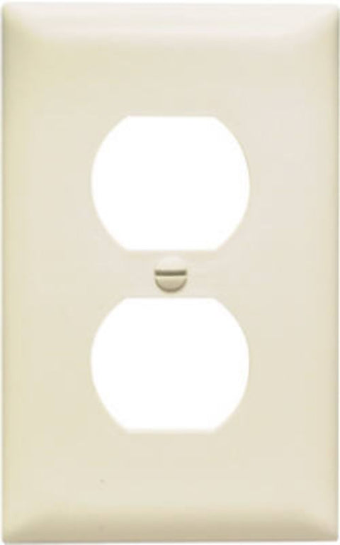 Legrand TradeMaster TP TP8LACP10 Outlet Wallplate, 5-3/4 in L, 2.35 in W, Mid, 1 -Gang, Nylon, Light Almond