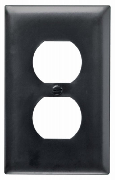 Pass & Seymour TradeMaster TP Series TP8BKCC25 Wallplate, 4-11/16 in L, 2.937 in W, Standard, 1-Gang, Nylon, Black