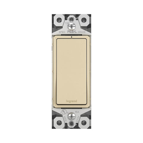Legrand radiant TM870ISLCCC5WP Decorator Switch, 15 A, 120/277 V, Thermoplastic Housing Material, Ivory
