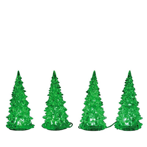 Lemax 94518 Christmas Decor, 4.72 in H, Tree, Plastic, Crystal, LED, Pack of 9
