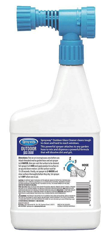 Sprayway SW5033R Glass Cleaner, 32 oz, Clear