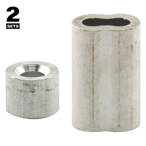 Prime-Line GD 12153 Cable Ferrule and Stop, 3/16 in Dia Dimensions, Aluminum