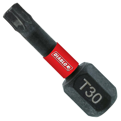 Diablo DT301P5 Drive Bit, #30 Drive, Torx Drive, 1/4 in Shank, Hex Shank, 1 in L
