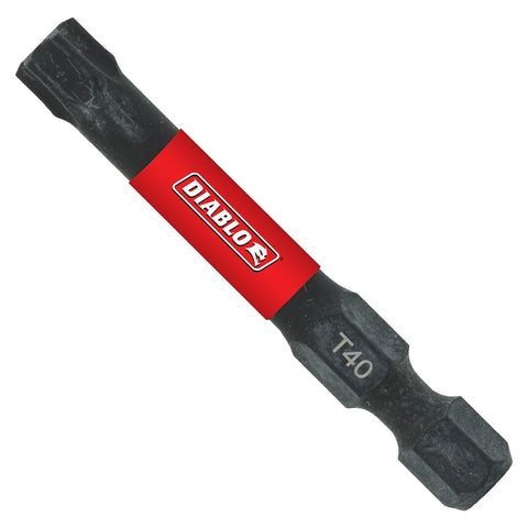 Diablo DT402P1 Drive Bit, #40 Drive, Torx Drive, 1/4 in Shank, Hex Shank, 2 in L
