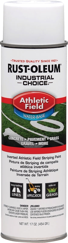 Rust-Oleum 206043 Inverted Marking Spray Paint, Water Base, <30 min Drying, White, 17 oz Can