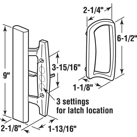 Prime-Line C 1131 Handleset, Wood