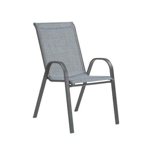 PATIO CHAIR STKG W/SLING FBRC