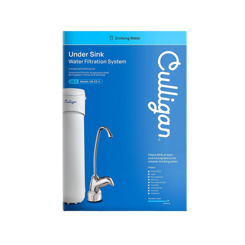 Culligan US-EZ-4 Under Sink Filter System, 500 gal, 0.5 gpm