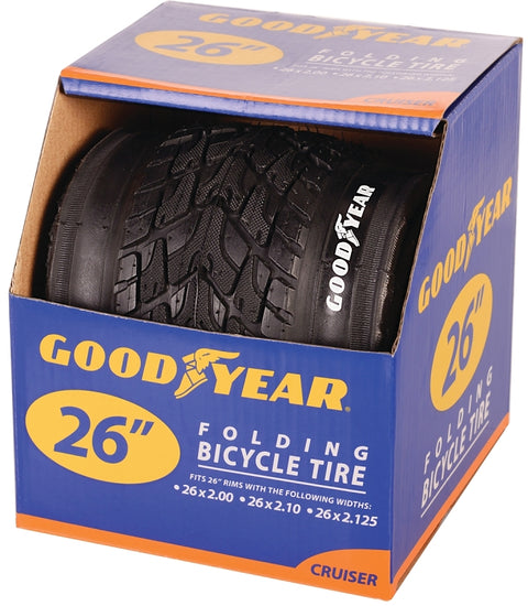 Kent 91060 Cruiser Tire, Folding, Black, For: 24 x 2 to 2.1 to 2-1/8 in Rim, Pack of 2