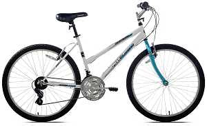 Kent 52677 Bicycle, Women's, Steel Frame, 26 in Dia Wheel, Terrain Teal/White