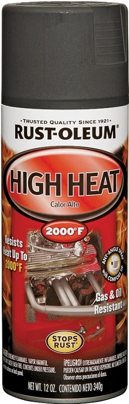 Rust-Oleum 248903 Engine Spray Paint, Oil Base, Flat, Black, 12 oz Can