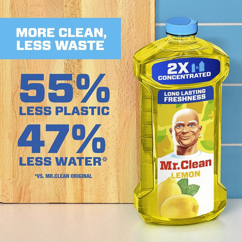 Mr Clean 80375757 All-Purpose Cleaner, 41 oz Bottle, Liquid, Lemon