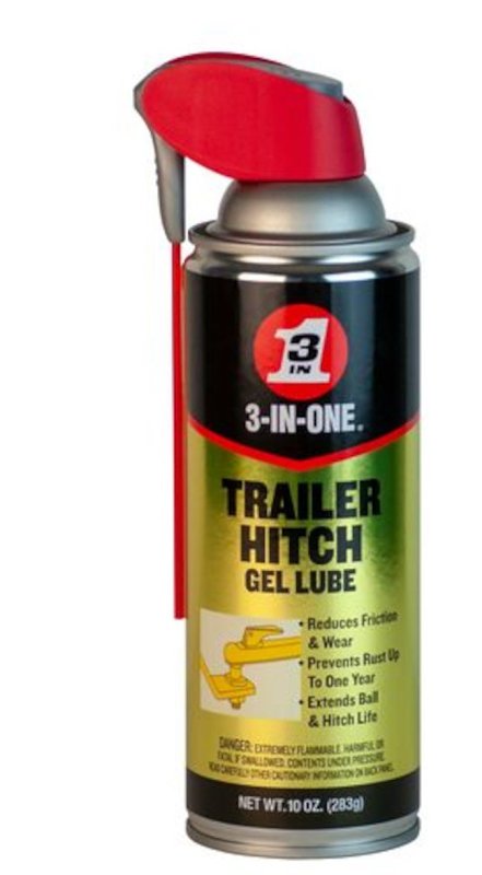 3-In-One 120107 Trailer Hitch Gel, 10 oz Aerosol Can, Lubricates and Protects