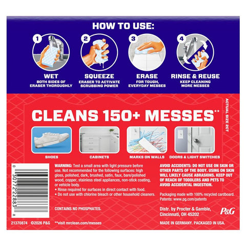 Mr Clean Magic Eraser 030772228835 Whole Home Extra Durable Sponge