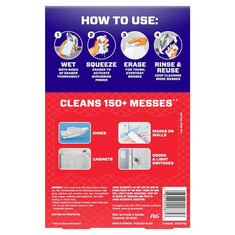 Mr Clean Magic Eraser 030772228750 Whole Home Extra Durable Sponge