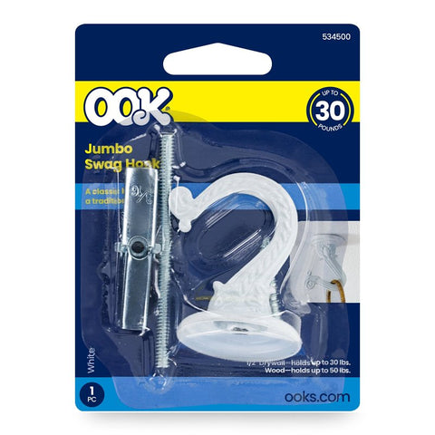 OOK 50330 Swag Hook, White