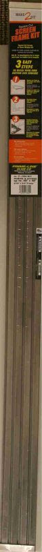 Make-2-Fit PL 7804 Screen Frame Kit, 4 ft L x 3/4 in W x 5/16 in H Dimensions, Aluminum, Gray/Silver, Mill, 10-Piece