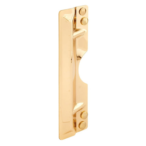 Defender Security U 10027 Latch Guard, 11 in L, 3 in W, Steel, Brass