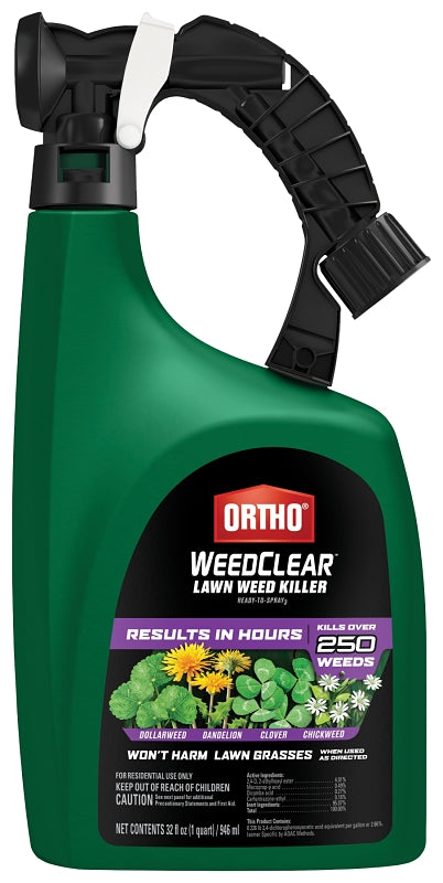 Ortho 0449105 Weed Killer, Clear, Spray Application, 32 oz Bottle, Liquid